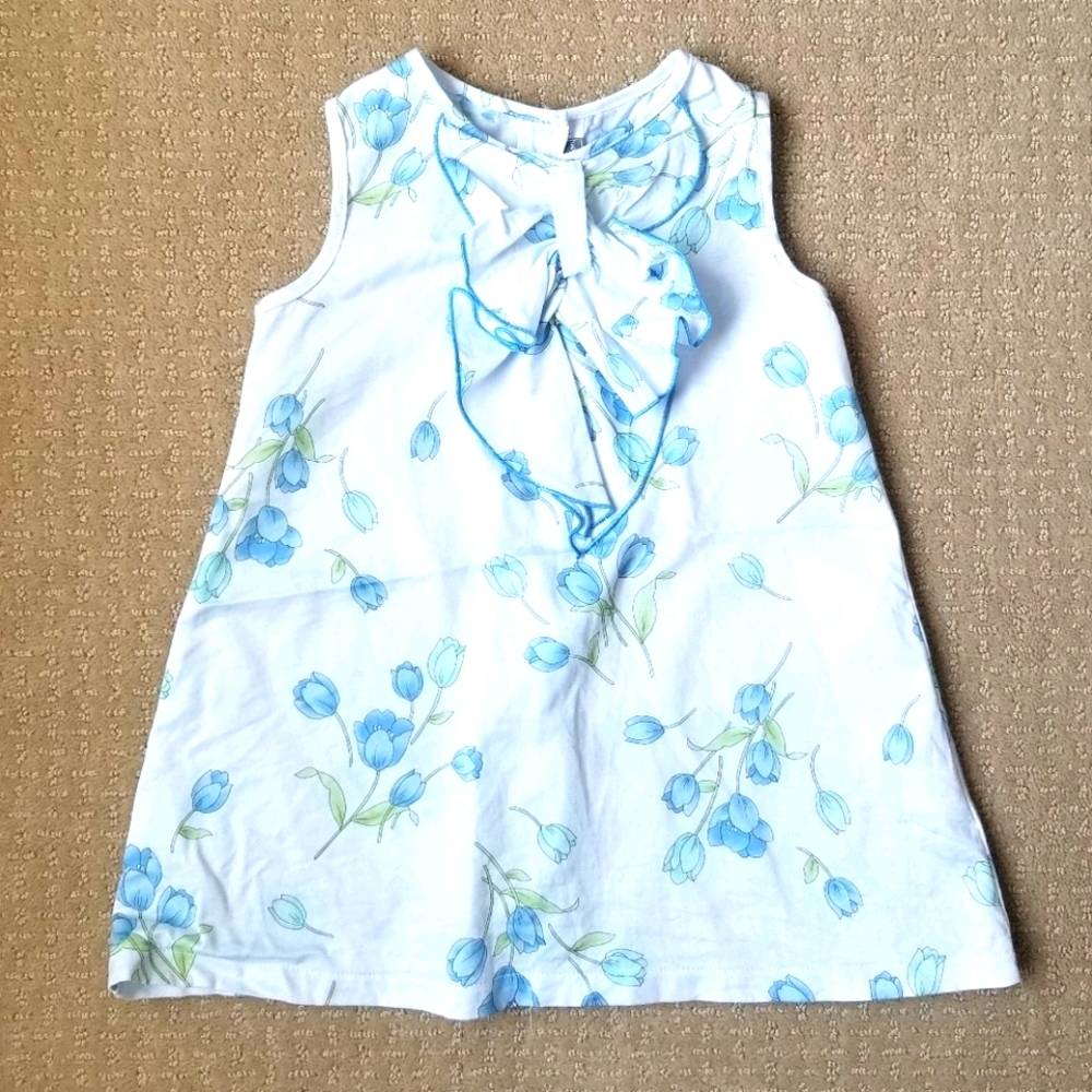 Immaculate Petit Confection Blue Floral Dress 2T